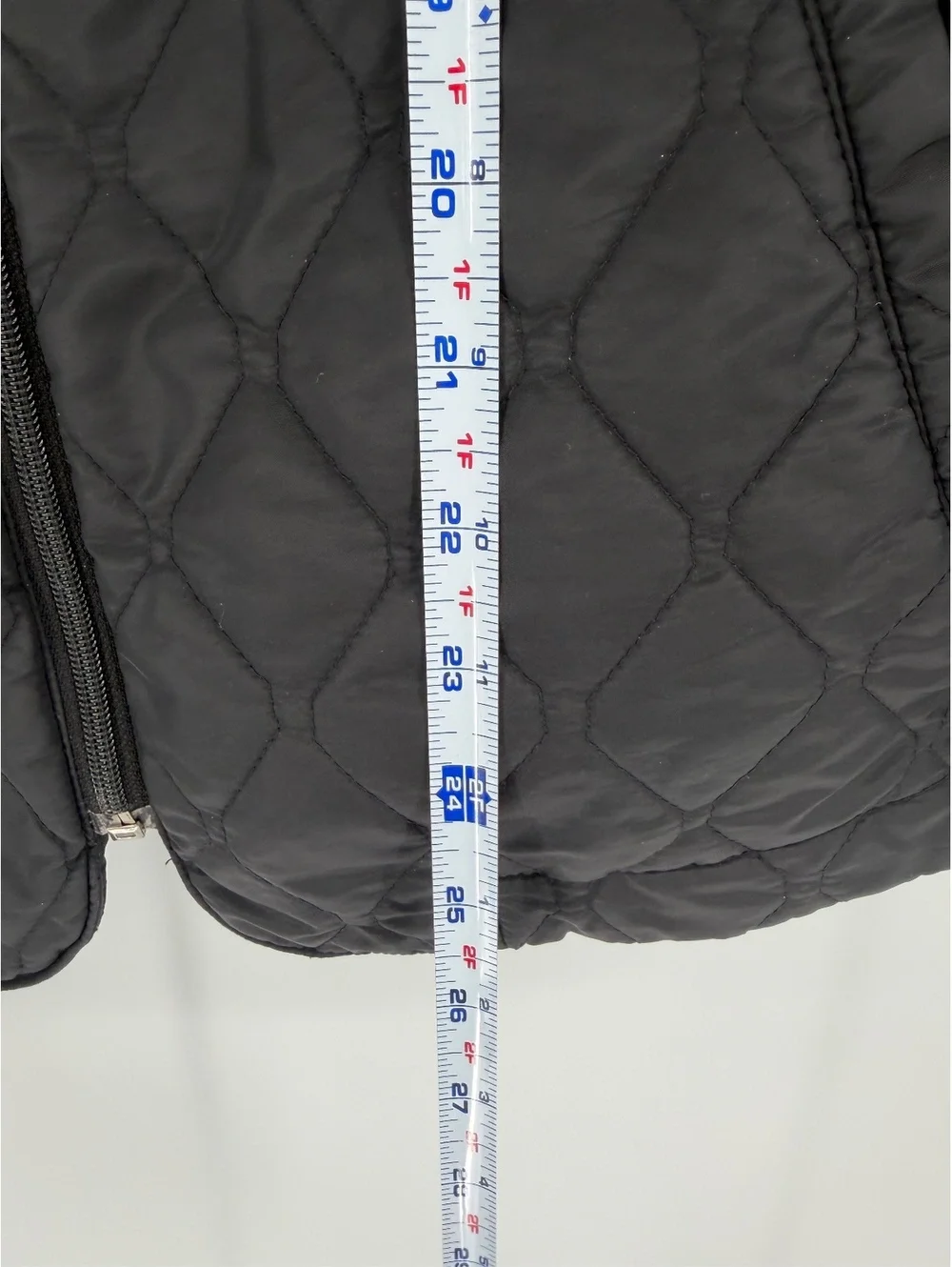 Anne Klein Quilted Black Coat Medium